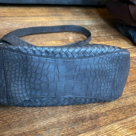 Coldwater Creek shoulder bag textured woven charcoal gray - Picture 5 of 11